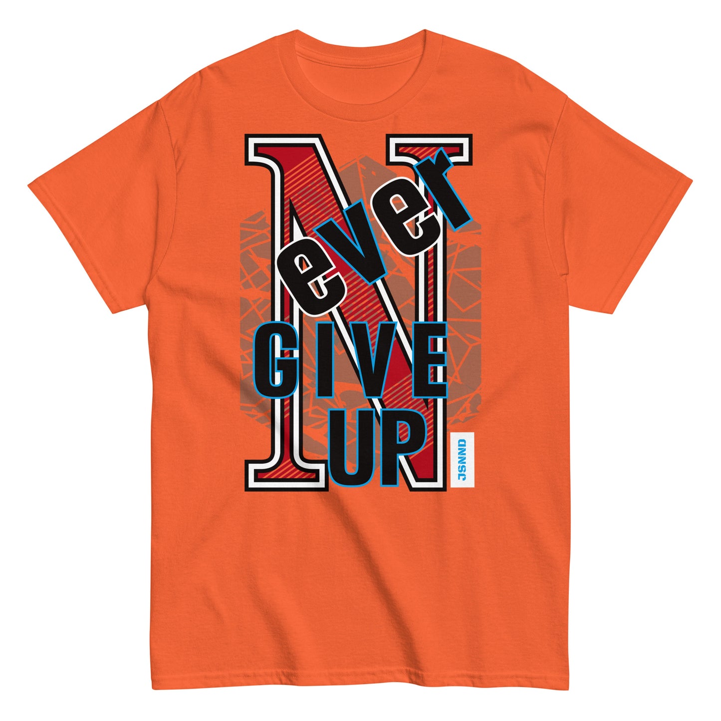 Never give up classic tee